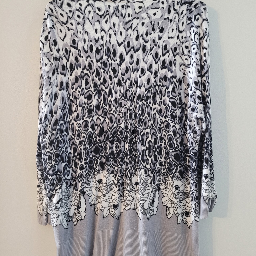 Leopard/Floral print cardigan - Picture 4 of 4
